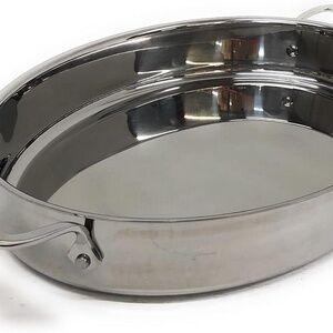 Brand New All-Clad Stainless Steel 15" Oval Baker Roaster